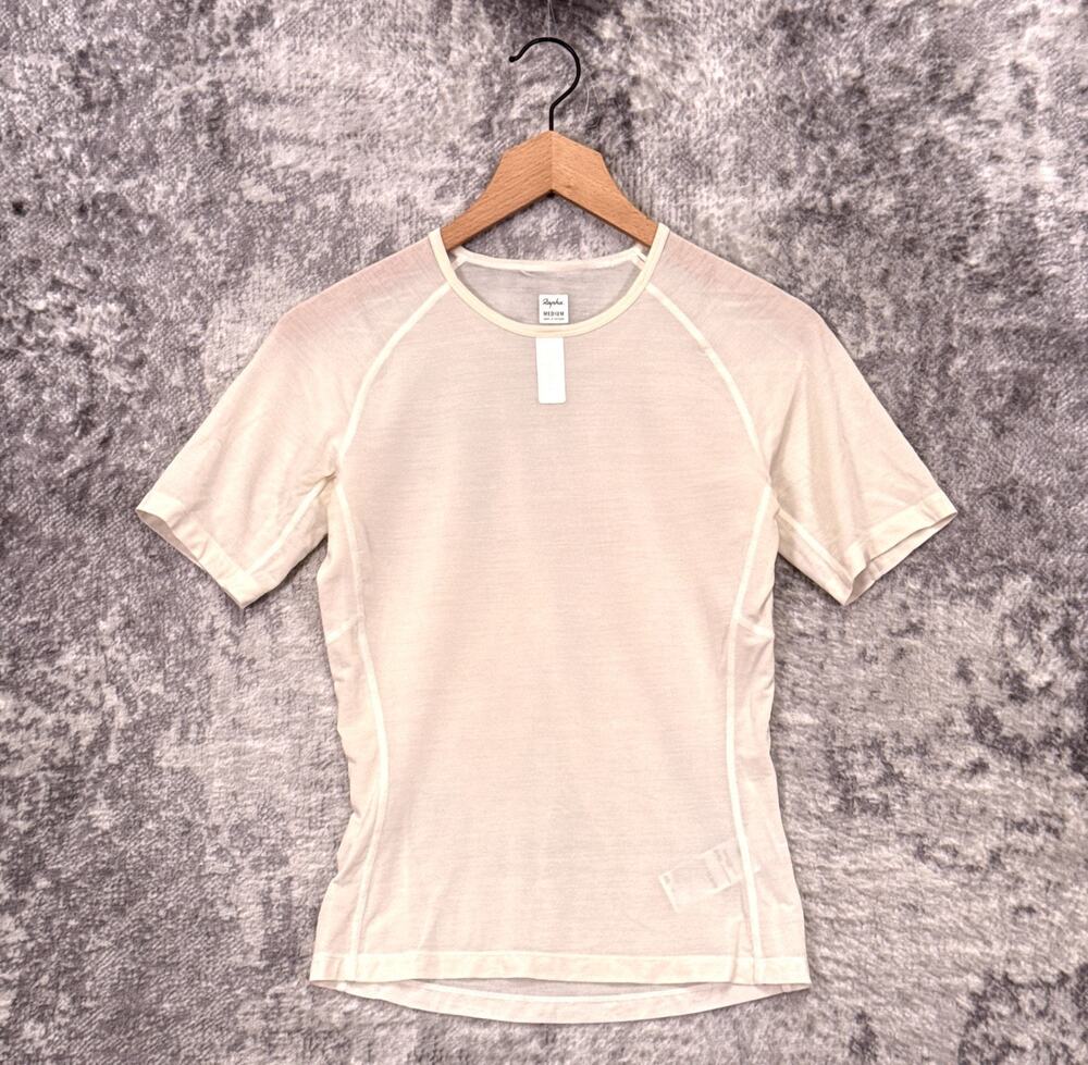 Rapha Merino Base Layer Shirt Medium Womens Ivory Cycling